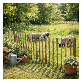 Jos van Rees Schapenhek | Jos van Rees | 460 x 90 cm (Kastanjehout, Latafstand 8 cm) KASH 90 K170106254 - 2