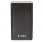 König Powerbank - König - 15.000 mAh (2 poorten, USB A) KNPB15000BL K105005096 König Powerbank - König - 15.000 mAh (2 poorten, USB A) KNPB15000BL K105005096