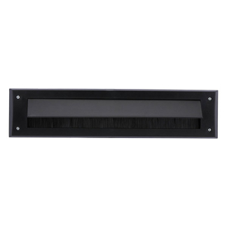 Kinzo Brievenbus tochtafsluiter | Kinzo | 34 x 8 x 1.5 cm (Kunststof, Met borstel en klep, Zwart) 871125249889 K100702632 - 2