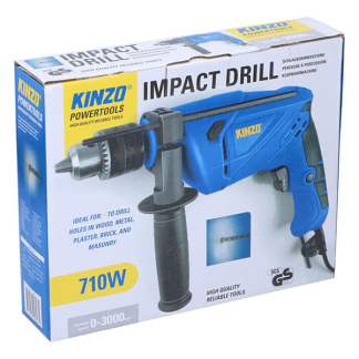 Kinzo Klopboormachine | Kinzo (710W, Incl. diepteliniaal, Extra handgreep, Netstroom) 871125204397 K101303040 - 2