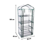 Kinzo Kweekkas | Kinzo | 69 x 49 x 160 cm (4 lagen, Foliekas, Ritssluiting, Doorzichtig) 871125219565 K170501645 - 2