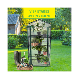 Kinzo Kweekkas | Kinzo | 69 x 49 x 160 cm (4 lagen, Foliekas, Ritssluiting, Doorzichtig) 871125219565 K170501645 - 6