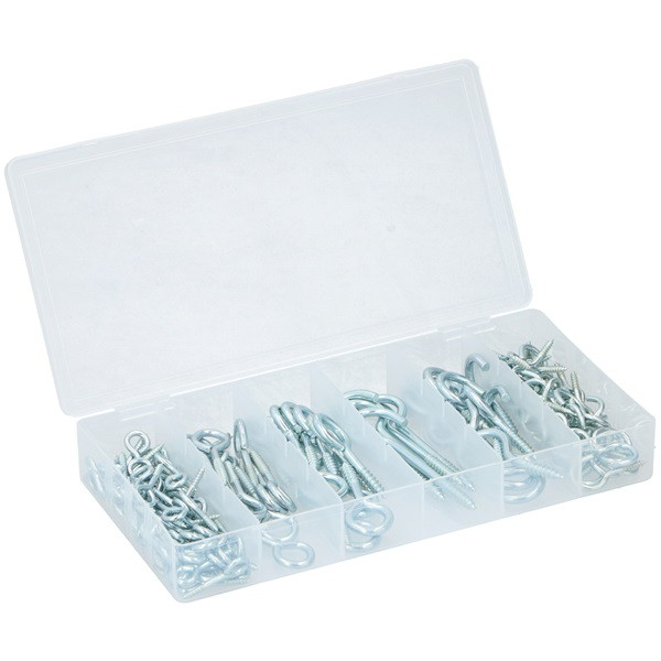 Kinzo Schroefhaken en -ogenset | Kinzo | 151 stuks (Ooghaken, Ronde haken)  K180107504 - 1