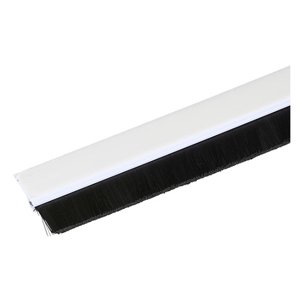 Kinzo Tochtstrip | Kinzo | 1 meter (Borstel, Zelfklevend, Wit/Zwart) 871125249858 K100702628 - 1