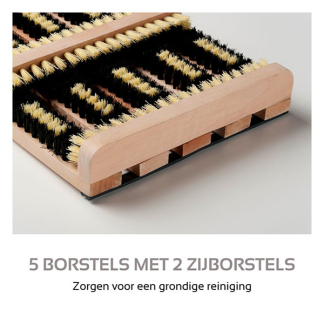 Kinzo Voetenveger | Gardalux | 35 x 26 (Hout, Anti-slip, Zijborstels, Lichtgewicht) 871125253749 K101303030 - 3