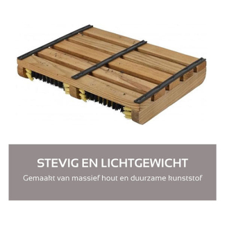 Kinzo Voetenveger | Gardalux | 35 x 26 (Hout, Anti-slip, Zijborstels, Lichtgewicht) 871125253749 K101303030 - 5