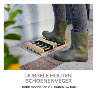 Kinzo Voetenveger | Gardalux | 35 x 26 (Hout, Anti-slip, Zijborstels, Lichtgewicht) 871125253749 K101303030 - 7