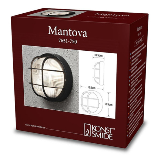 Konstsmide Bulleye lamp | Konstsmide | Mantova (E27, IP44, 40W, Zwart) 7651-750 K150305338 - 3