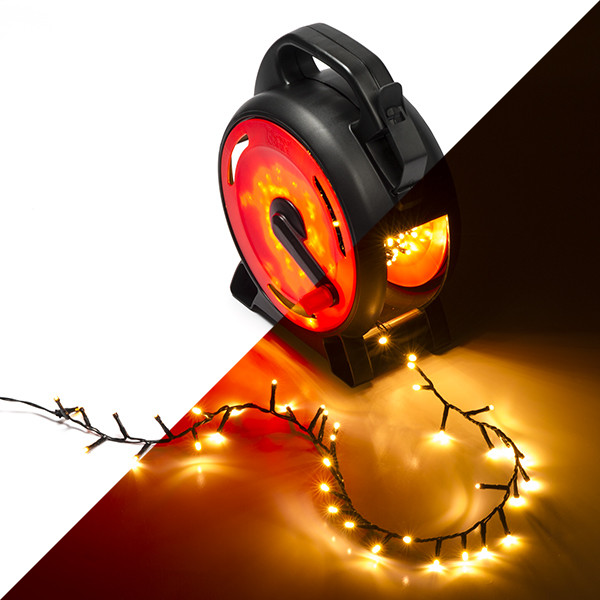 Konstsmide Clusterverlichting op haspel | 18.8 meter | Konstsmide (400 leds, Binnen/Buiten, Extra warm wit) 3844-800 K150303810 - 1