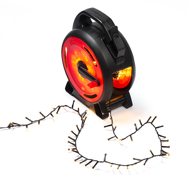 Konstsmide Clusterverlichting op haspel | 23.2 meter | Konstsmide (600 leds, Binnen/Buiten, Extra warm wit) 3846-800 K150303811 - 2
