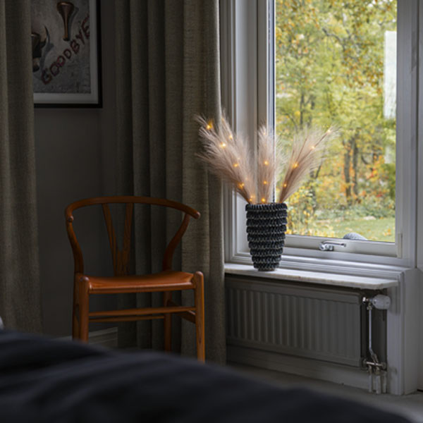 Konstsmide Decoratieve tak met verlichting | Konstsmide | 50 cm (28 leds, Pluim, Batterijen, Timer, Binnen, Bruin) 3117-970 K151001620 - 6