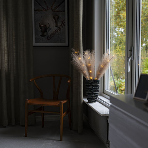 Konstsmide Decoratieve tak met verlichting | Konstsmide | 50 cm (28 leds, Pluim, Batterijen, Timer, Binnen, Bruin) 3117-970 K151001620 - 8