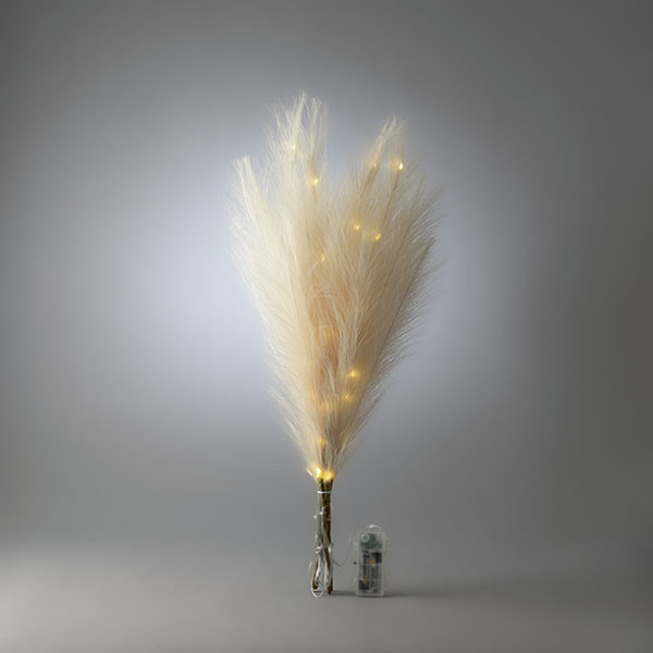 Konstsmide Decoratieve tak met verlichting | Konstsmide | 50 cm (28 leds, Pluim, Batterijen, Timer, Binnen, Wit) 3117-100 K151001619 - 1