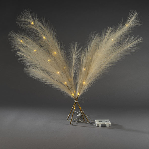 Konstsmide Decoratieve tak met verlichting | Konstsmide | 50 cm (28 leds, Pluim, Batterijen, Timer, Binnen, Wit) 3117-100 K151001619 - 4