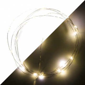 Konstsmide Draadverlichting op batterijen | 2.4 meter | Konstsmide (20 leds, Druppels, Timer, Binnen) 1460-190 K150302877 - 1