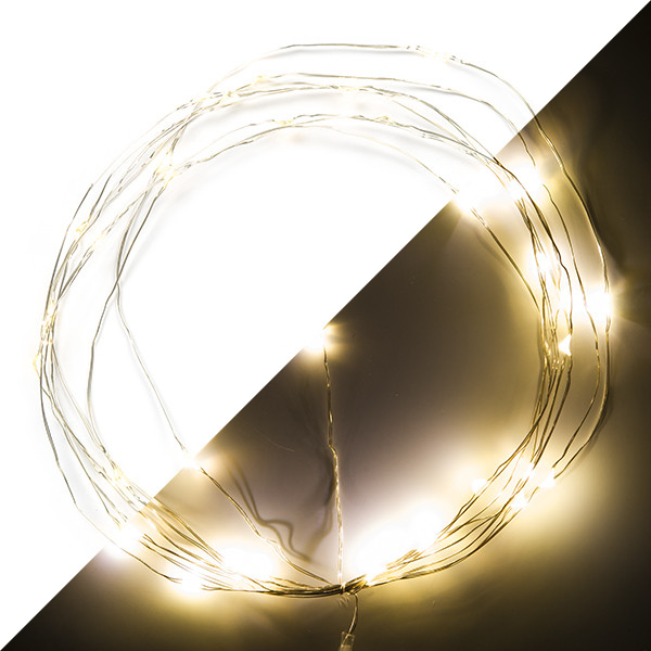 Konstsmide Draadverlichting op batterijen | 4.4 meter | Konstsmide (40 leds, Druppels, Timer, Binnen) 1461-190 K150302878 - 1
