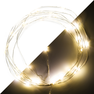 Konstsmide Draadverlichting op batterijen | 4.4 meter | Konstsmide (40 leds, Druppels, Timer, Binnen) 1461-190 K150302878 - 1