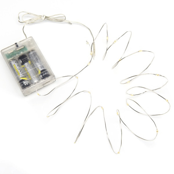 Konstsmide Draadverlichting op batterijen | 4.4 meter | Konstsmide (40 leds, Druppels, Timer, Binnen) 1461-190 K150302878 - 4