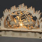 Konstsmide Houten kerstfiguur | Kerstman met slee | Konstsmide (LED, Batterijen, 15 x 4.8 x 11 cm) 3237-100 K150303725 - 3