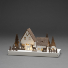 Konstsmide Houten kersthuisje | 11 x 28 x 14 cm | Konstsmide (6 LEDs, Batterijen, Timer) 3282-210 K150303729 - 2