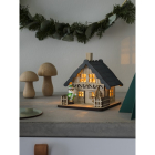 Konstsmide Houten kersthuisje | 12 x 11 x 12 cm | Konstsmide (2 leds, Batterijen) 3232-100 K150303721 - 3