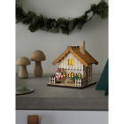 Konstsmide Houten kersthuisje | 12 x 11 x 12 cm | Konstsmide (2 leds, Batterijen) 3233-100 K150303722 - 3