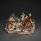 Konstsmide Houten kersthuisje | 20 x 30 x 20 cm | Konstsmide (9 LEDs, Batterijen) 3235-100 K150303728 - 2
