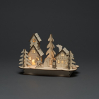 Konstsmide Houten kersthuisje | 22 x 12 x 15 cm | Konstsmide (4 LEDs, Batterijen) 3238-100 K150303727 - 2