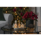 Konstsmide Houten kersthuisje | 22 x 12 x 15 cm | Konstsmide (4 leds, Batterijen) 3238-100 K150303727 - 3
