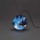 Konstsmide Kerstbol met kerstman en slee | Konstsmide | Ø 10 cm (Bewegend beeld, Timer, USB kabel) 1550-700 K150303770 - 3