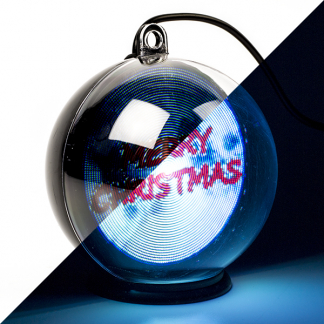 Konstsmide Kerstbol met kerstman en slee | Konstsmide | Ø 10 cm (Bewegend beeld, Timer, USB kabel) 1550-700 K150303770 - 