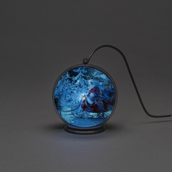 Konstsmide Kerstbol met kerstman en slee | Konstsmide | Ø 10 cm (Bewegend beeld, Timer, USB kabel, Binnen) 1550-700 K150303770 - 2