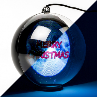 Konstsmide Kerstbol met kerstman en slee | Konstsmide | Ø 15 cm (Bewegend beeld, Timer, USB kabel) 1560-700 K150303771 - 