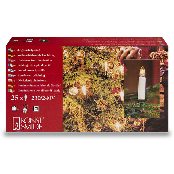 Konstsmide Kerstboomverlichting kaars | Konstsmide | 13.6 meter (25 leds, Dimbaar, Binnen, Warm wit) 2032-000 K151001245 - 2
