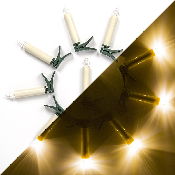 rechtop Omgekeerde Op tijd Kerstboomverlichting kaars | Konstsmide (LED, 10 stuks, Batterij,  Snoerloos, Binnen) Konstsmide Kabelshop.nl