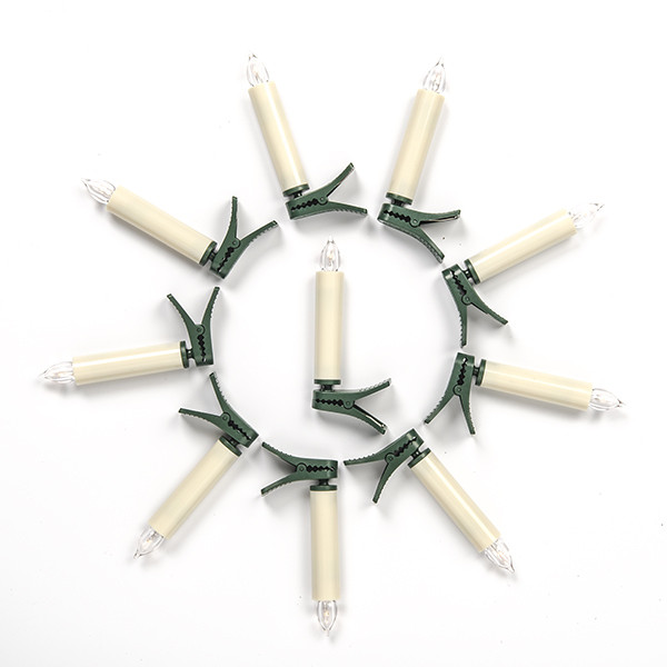 Konstsmide Kerstboomverlichting kaars | Konstsmide (LED, 10 stuks, Batterij, Snoerloos, Binnen) 1901-100 K150302814 - 