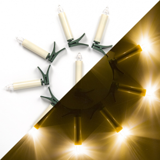 Konstsmide Kerstboomverlichting kaars | Konstsmide (LED, 10 stuks, Batterij, Snoerloos, Binnen) 1901-100 K150302814 - 