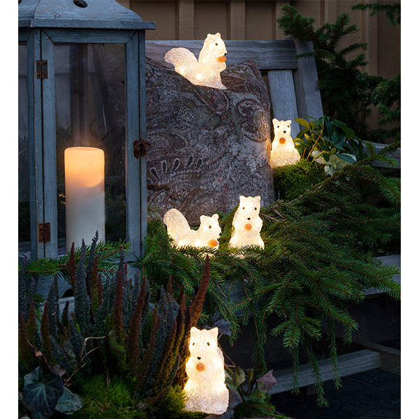 Konstsmide Kerstfiguur eekhoorn | Konstsmide | 12 cm | 5 stuks (5x8 leds, Acryl, Binnen/Buiten) 6287-103 K151001237 - 5