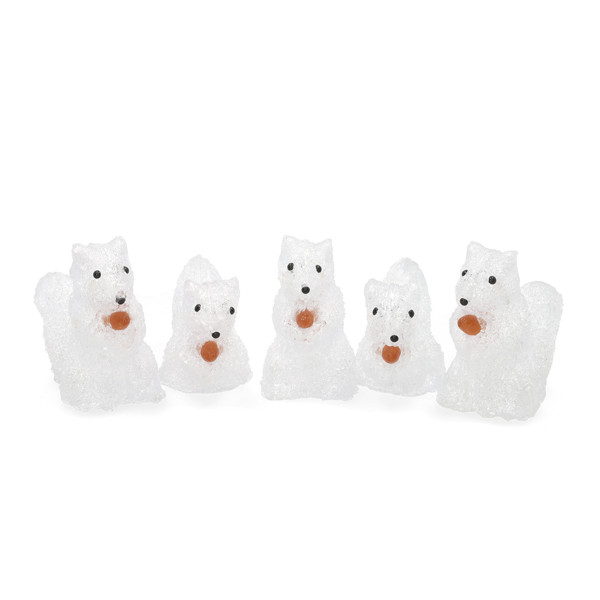 Konstsmide Kerstfiguur eekhoorn | Konstsmide | 12 cm | 5 stuks (5x8 leds, Acryl, Binnen/Buiten) 6287-103 K151001237 - 1