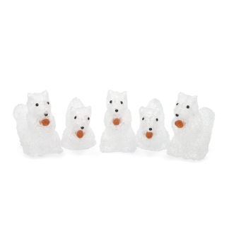 Konstsmide Kerstfiguur eekhoorn | Konstsmide | 12 cm | 5 stuks (5x8 leds, Acryl, Binnen/Buiten) 6287-103 K151001237