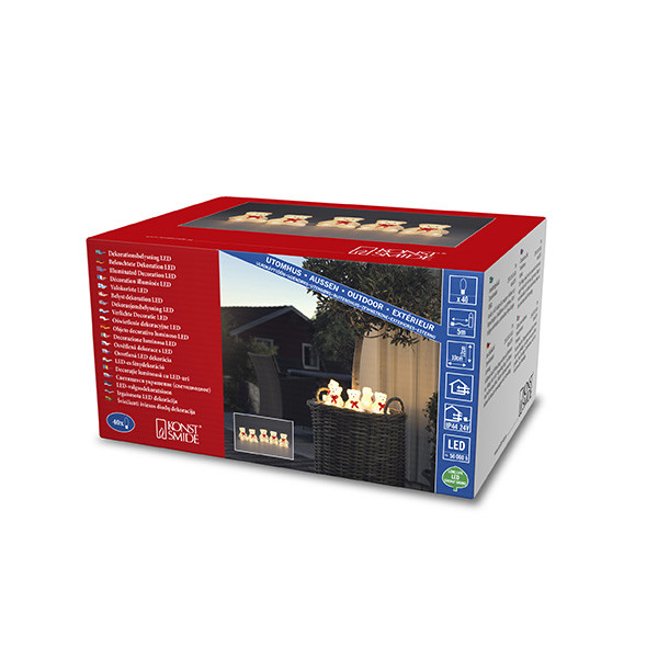 Konstsmide Kerstfiguur ijsbeer | Konstsmide | 12 cm | 5 stuks (5x8 leds, Acryl, Binnen/Buiten) 6231-103 K151001236 - 6