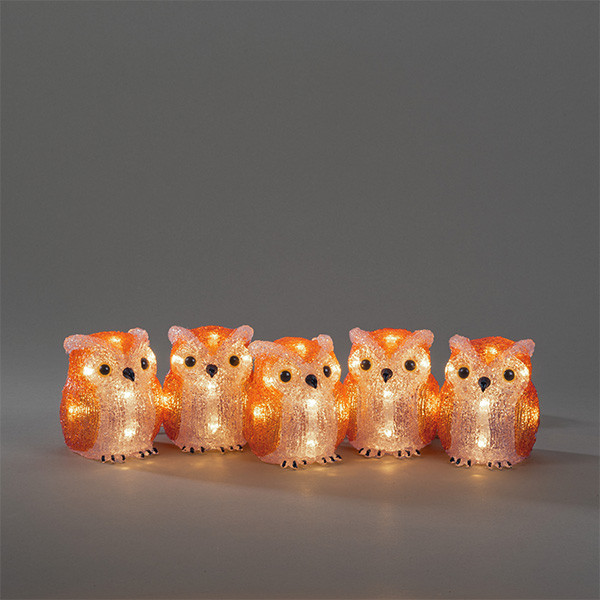 Konstsmide Kerstfiguur uil | Konstsmide | 10 cm | 5 stuks (5x8 leds, Acryl, Binnen/Buiten) 6135-103 K151001242 - 3