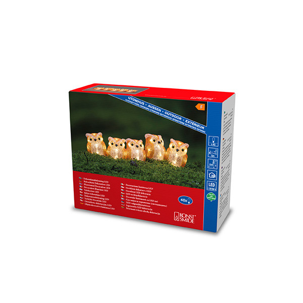 Konstsmide Kerstfiguur uil | Konstsmide | 10 cm | 5 stuks (5x8 leds, Acryl, Binnen/Buiten) 6135-103 K151001242 - 10