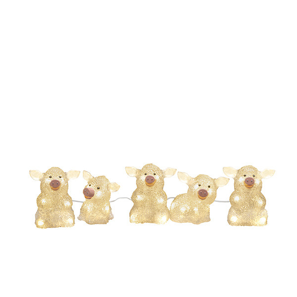 Konstsmide Kerstfiguur varken | Konstsmide | 13 cm | 5 stuks (5x8 leds, Acryl, Binnen/Buiten) 6232-103 K151001240 - 2