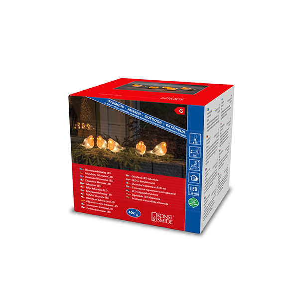 Konstsmide Kerstfiguur vogel | Konstsmide | 11 cm | 5 stuks (5x8 leds, Acryl, Binnen/Buiten) 6245-103 K151001241 - 7
