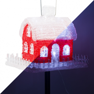 Konstsmide Kerstfiguur vogelhuisje | 17 cm | Konstsmide (32 leds, Timer, Binnen/Buiten) 6283-203 K150303744 - 1