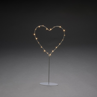 Konstsmide Kersthart op voet | Konstsmide | 40 cm (20 leds, Binnen, Zilver) 1219-993 K150303736 - 2