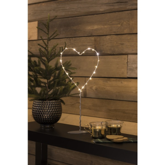 Konstsmide Kersthart op voet | Konstsmide | 40 cm (20 leds, Binnen, Zilver) 1219-993 K150303736 - 3