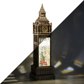 Konstsmide Kerstlantaarn Big Ben met Londens tafereel | Konstsmide | 38 cm (Led, Batterijen, USB, Timer) 4266-000 K150303761 - 1