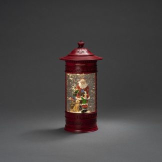 Konstsmide Kerstlantaarn brievenbus met kerstman | Konstsmide | 26.5 cm (Led, Batterijen, USB, Timer) 4267-550 K150303757 - 2